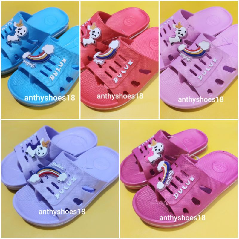 NEW Sandal Karet Anak Perempuan Dulux Girl 269D Unicorn Sz 24-29