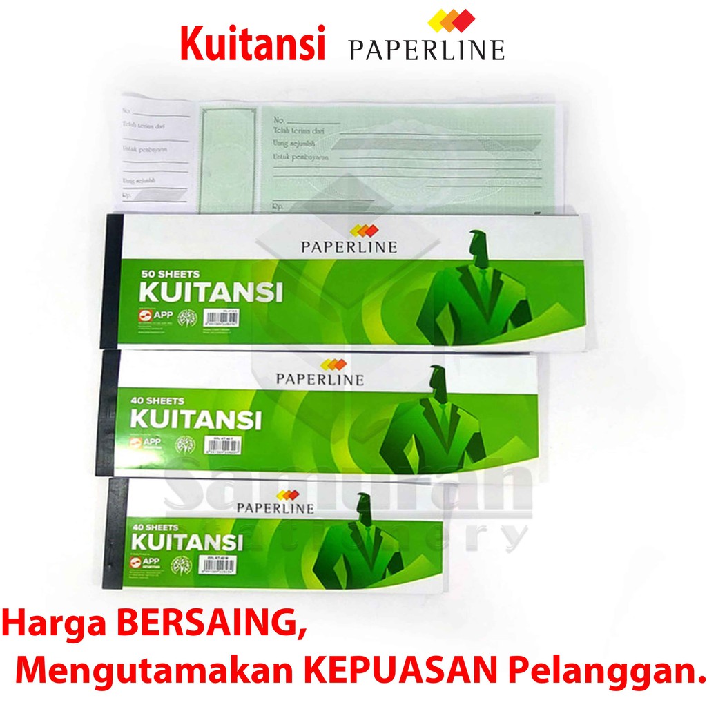 

Buku Kuitansi Paperline Ukuran Besar isi 50 Lembar / Bukti Kwitansi KT 50 B / Bukti Pembayaran KT-50B ( 1 Buku )