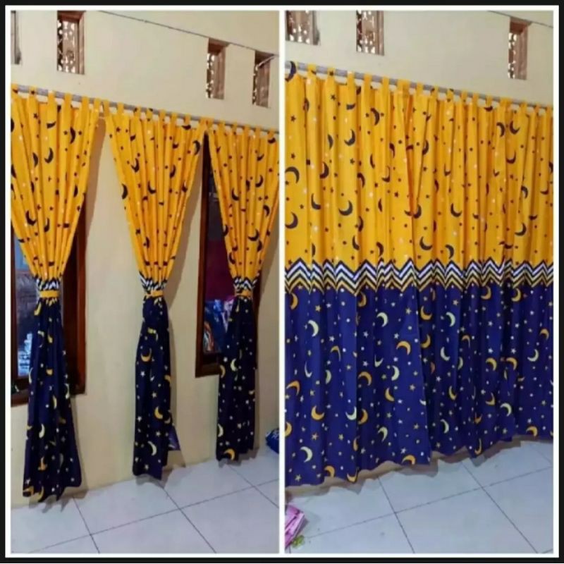 Gorden Pintu Horden Jendela Serut Bahan Halus Uk 100 x 200 cm