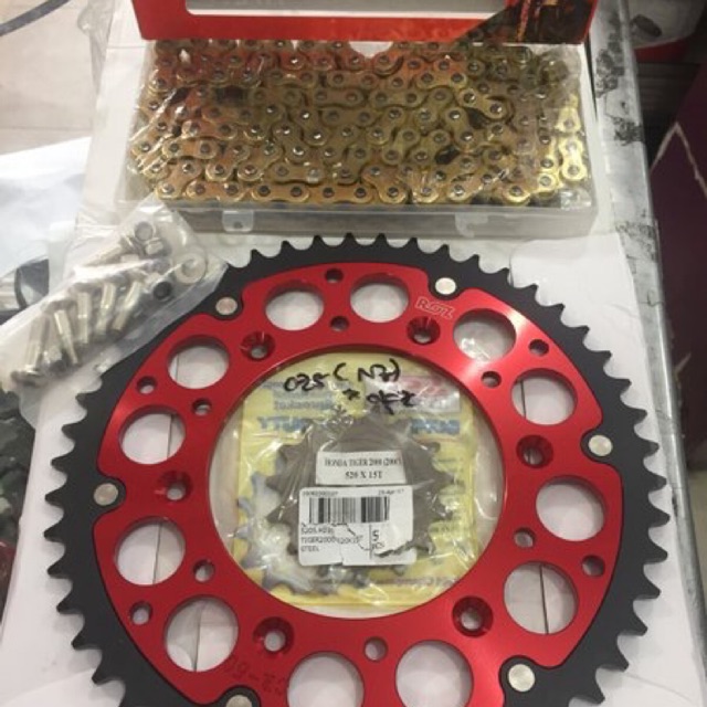 Gear set crf 150 crf 230 crf 250 roz tk sss 520