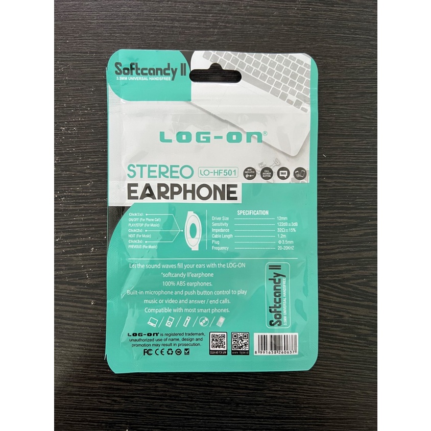 Headset / Earphone / Handsfree Log-on Softcandy II Stereo LO-HF501