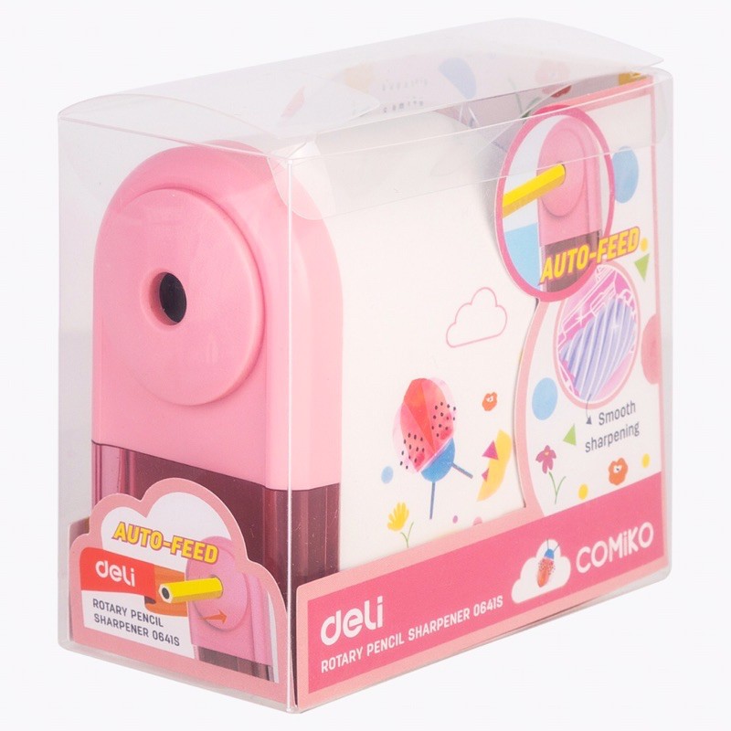 

Rotary Pencil Sharpener Deli-Serutan-rautan pensil putar E0641S