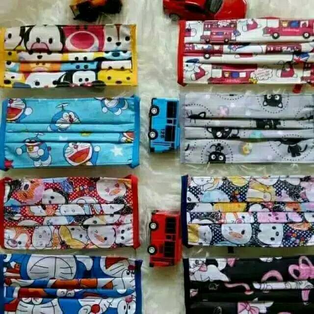 Masker kain karakter bisa Cod shafira olshop asli jember grosir