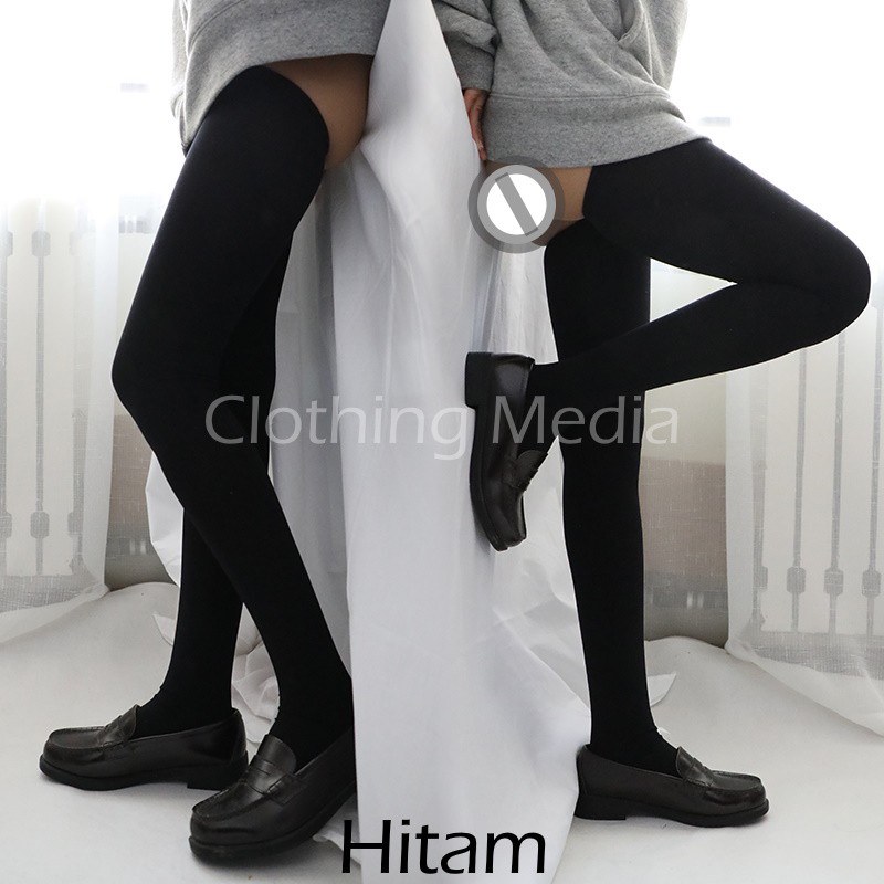 Kaos Kaki Super Panjang 80cm Velvet Elastis Kaus Paha Tinggi Overknee Socks Thigh High