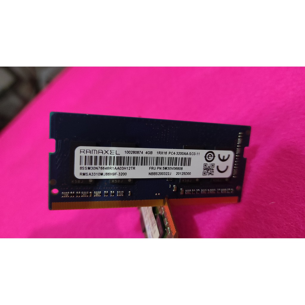RAMAXEL MEMORY RAM LAPTOP 4GB 1RX16 PC4-3200AA-SC0-11