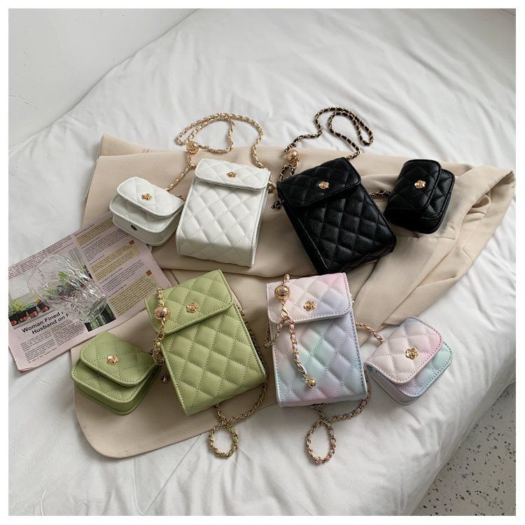 BJ15618 (2IN1) - BLACK/GREEN/RAINBOW/WHITE - TAS DOMPET HP WANITA FASHION IMPORT MODIS ELEGAN TERMURAH TERLARIS TERBARU BAGSTORE JAKARTA TAS BATAM ELJ5618 LT1967 BQ3361