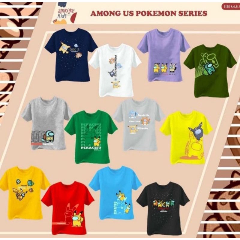 Kaos Anak laki-laki Amigoz seri Among US