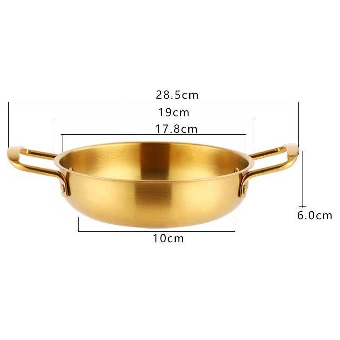 Panci Masak Korean Noodle Soup Pot Stainless Steel 19cm - KC0408 - Gold