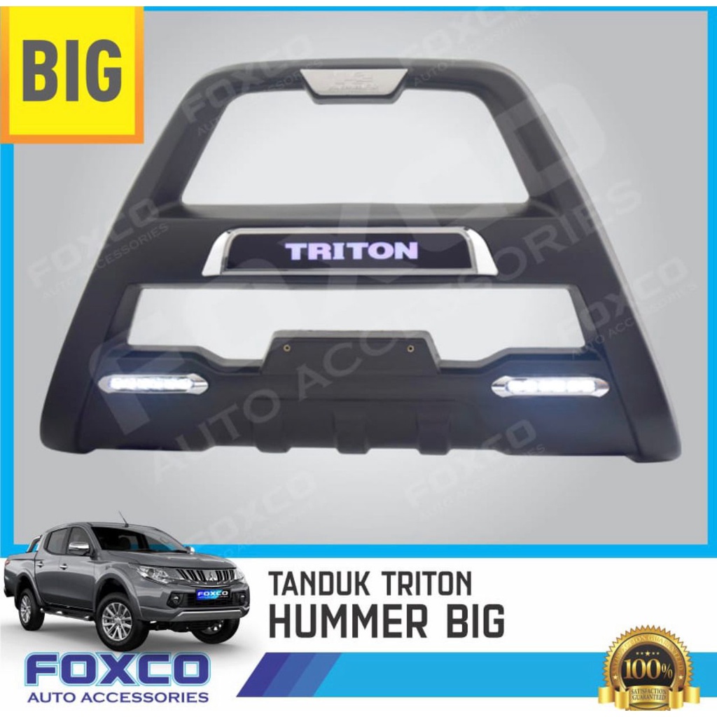 Tanduk Depan Bumper Fortuner Hilux Triton TRD Sportivo 2008 2022 Hummer Led