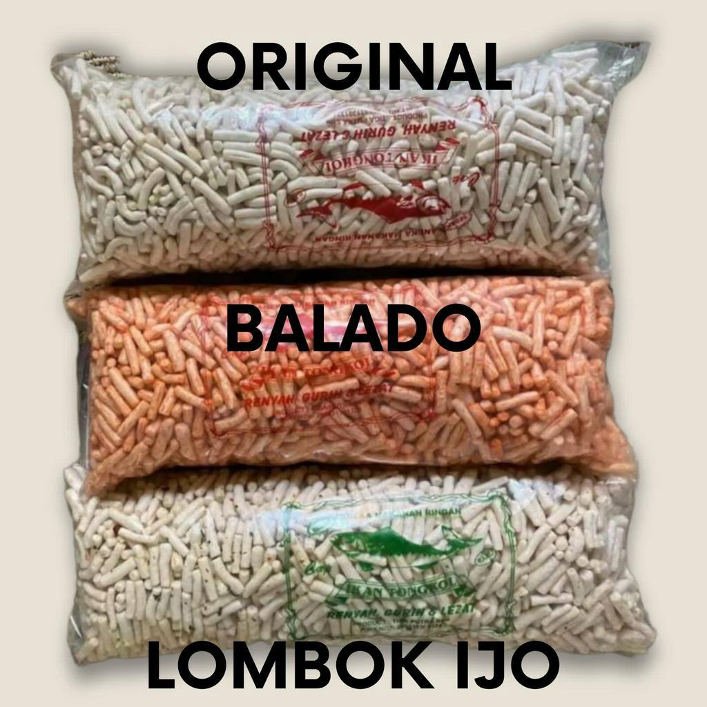 

(PROMO TERMURAH) KERUPUK IKAN TONGKOL ASLI 1KG 3 RASA BALADO, LOMBOK IJO, ORIGINAL