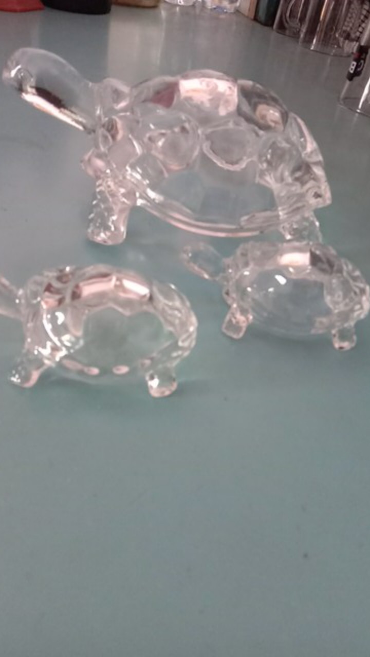 Yoshikawa Pajangan Kaca Bening Kura-kura S