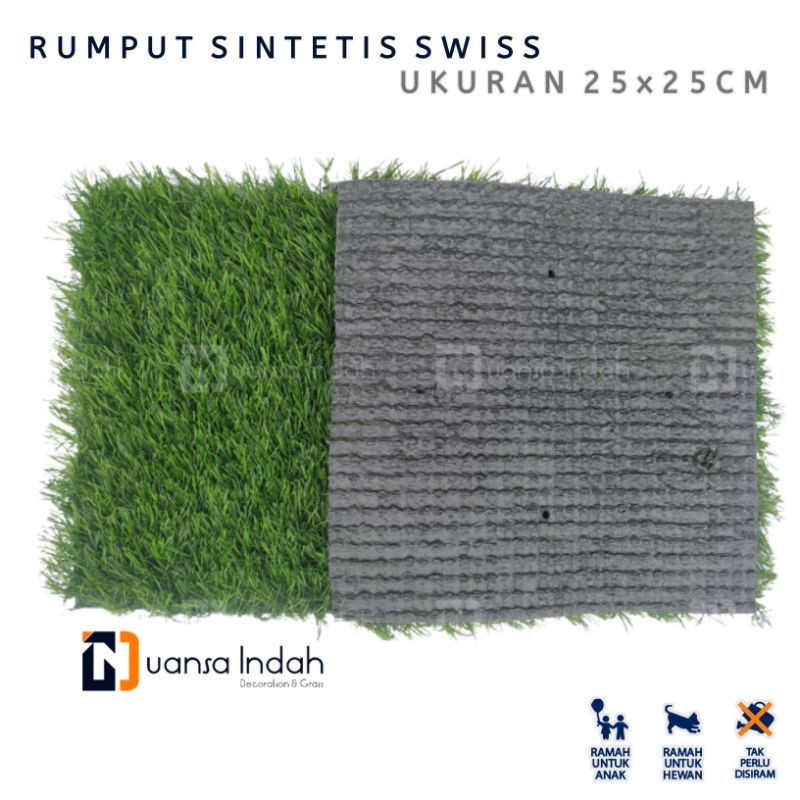 RUMPUT SINTETIS SWISS STANDAR UKURAN 25x25 CM