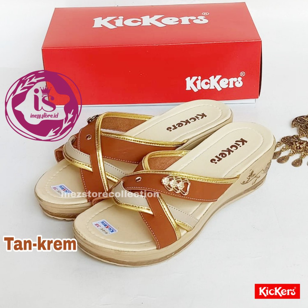 WEDGES SANDAL WANITA KICKERS TERHITS KODE SLP13 MURAH GROSIR