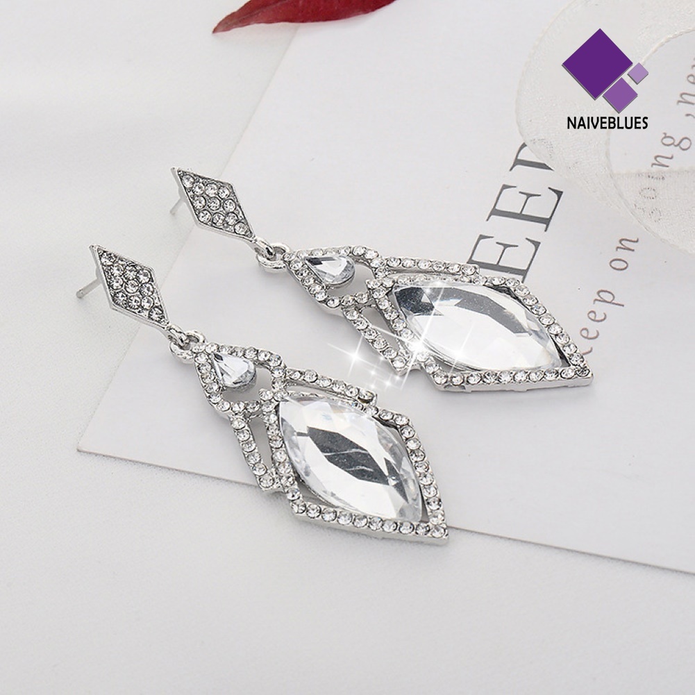 Anting Stud Kristal Berlian Imitasi Untuk Wanita