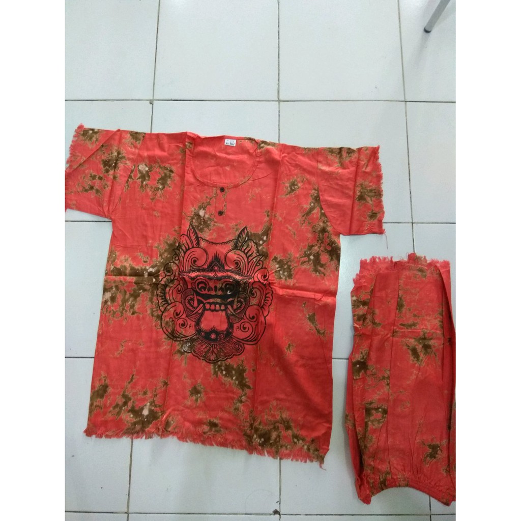 setelan baju barong dewasa rayon oleh oleh bali