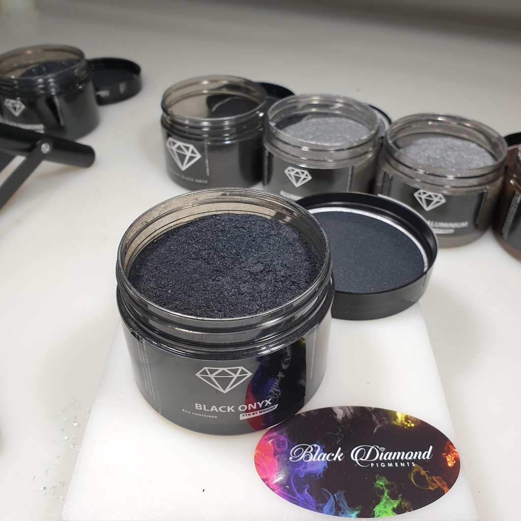 

5 GR MICA BLACK DIAMOND POWDER PIGMENT SINGLE TONE BLACK ONYX