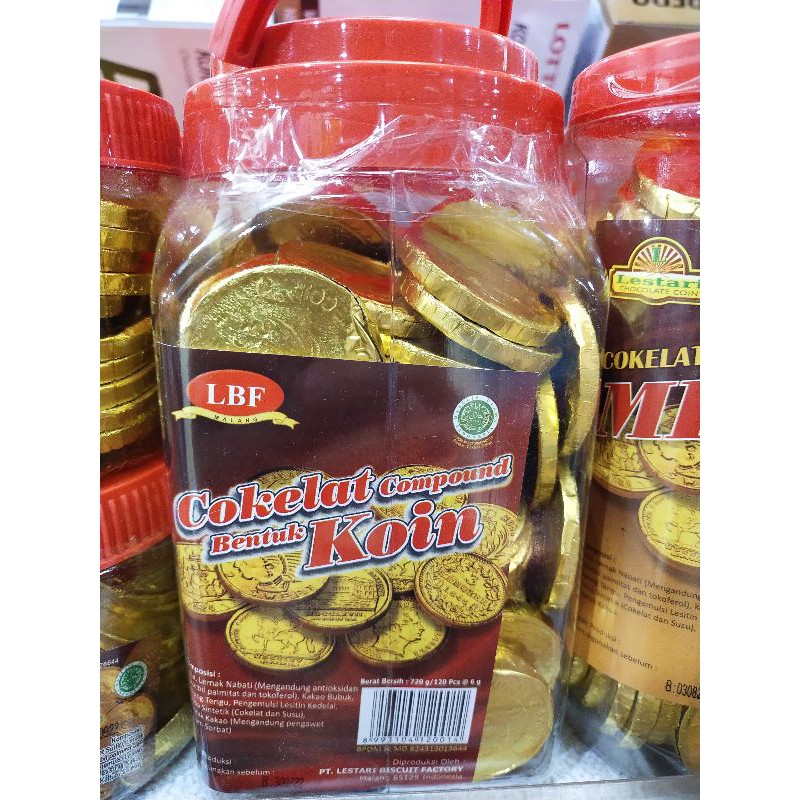 

LBF MITRA Coklat coin toples isi 120 - coklat bentuk koin