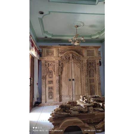 pintu gebyok kayu jati pintu Jawa ukir kusen pintu jati pintu Jawa