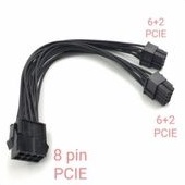 Kabel PCIE 8 pin to 6+2 pin cabang mining vga splitter adapter extender riser gpu graphic card cable