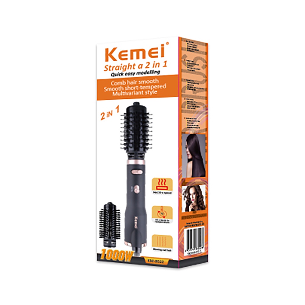 Kemei KM-8022 Sonic Vibration  Electric Straight Hot Hair Comb Sisir Rambut