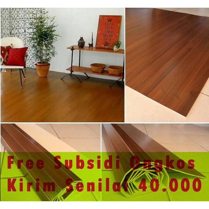 Tikar - Tikar Kayu Karpet Plywood Coklat Tua 120X200