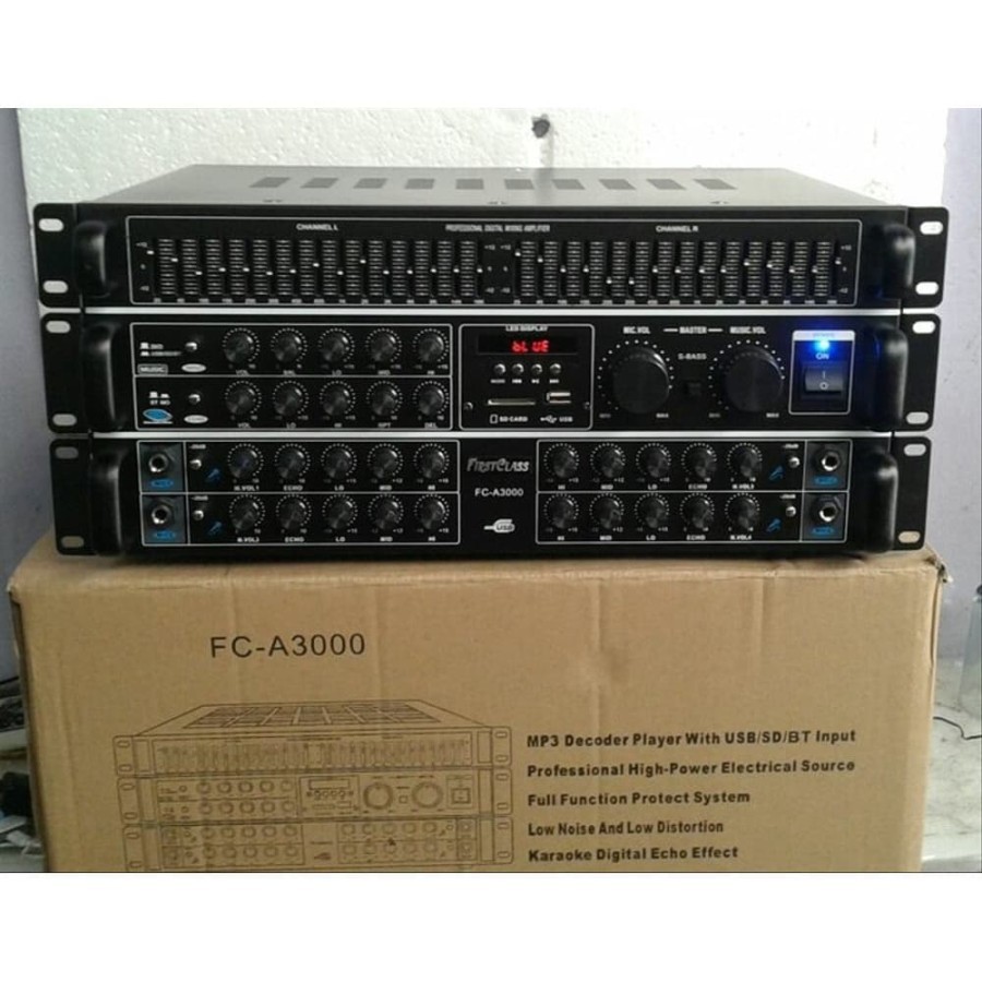 Power ampli bluetooth firstclass fc a3000 amplifier mixer equalizer fc