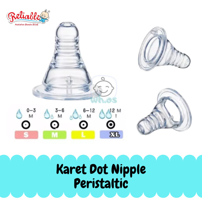 Karet Dot Nipple Silicon Botol Susu Bayi Reguler Dot Bulat Reliable