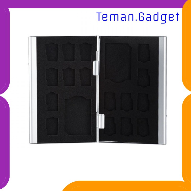 TG-FS115 Metal 18 in 1 Aluminium 16 Micro SD + 2 SD Card Storage Box - JJC
