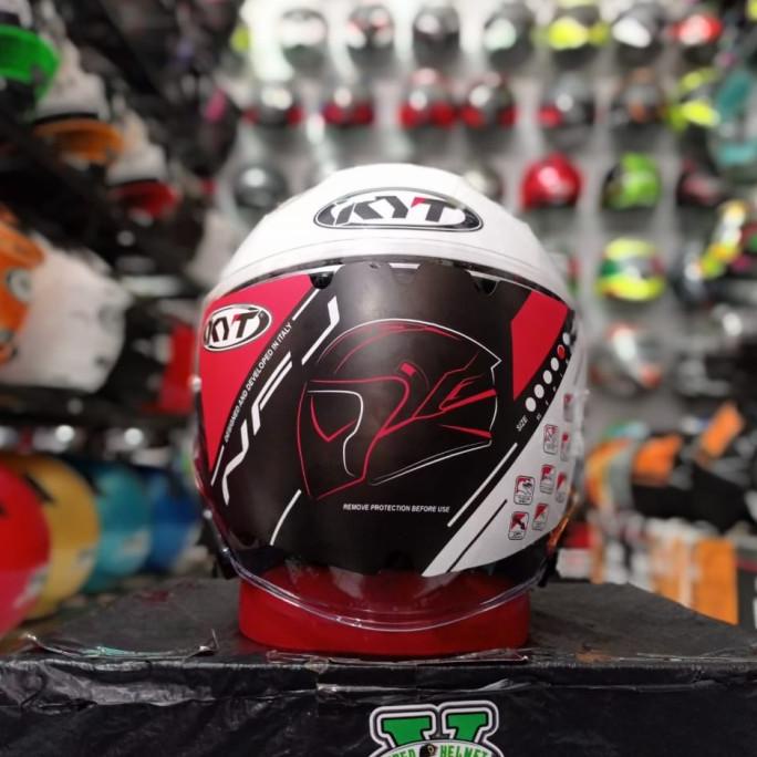 kyt helm nfj white glossy original termurah