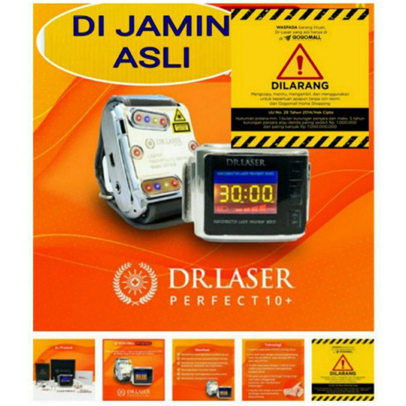 (ORI)Dr Laser Perfect 10 PLUS lasser JAM KESEHATAN JAM TERAPI JANTUNG STRUK STROUK AMPUH ORIGINAL