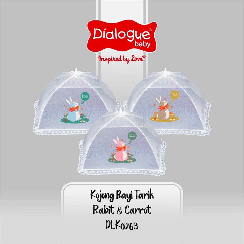 Dialogue Baby Kojong Tarik Motif Print Rabbit &amp; Carrot - Kelambu bayi