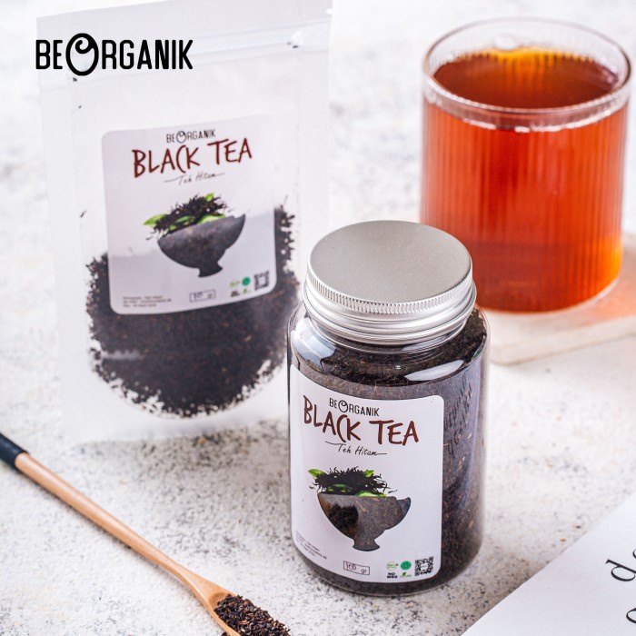 

teh-daun- black tea / teh hitam beorganik 10gr - toples 100gr -daun-teh.