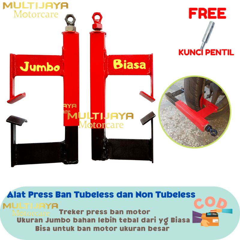 SALE Alat Press Buka Ban Motor Tubeless dan Non Tubeless JUMBO | Treker Pres Ban