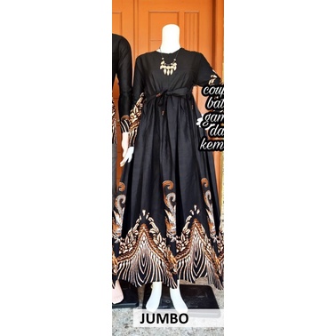 Batik Aira - Batik Couple Gamis Kemeja Rantai Ijo-Gamis 4 Jumbo