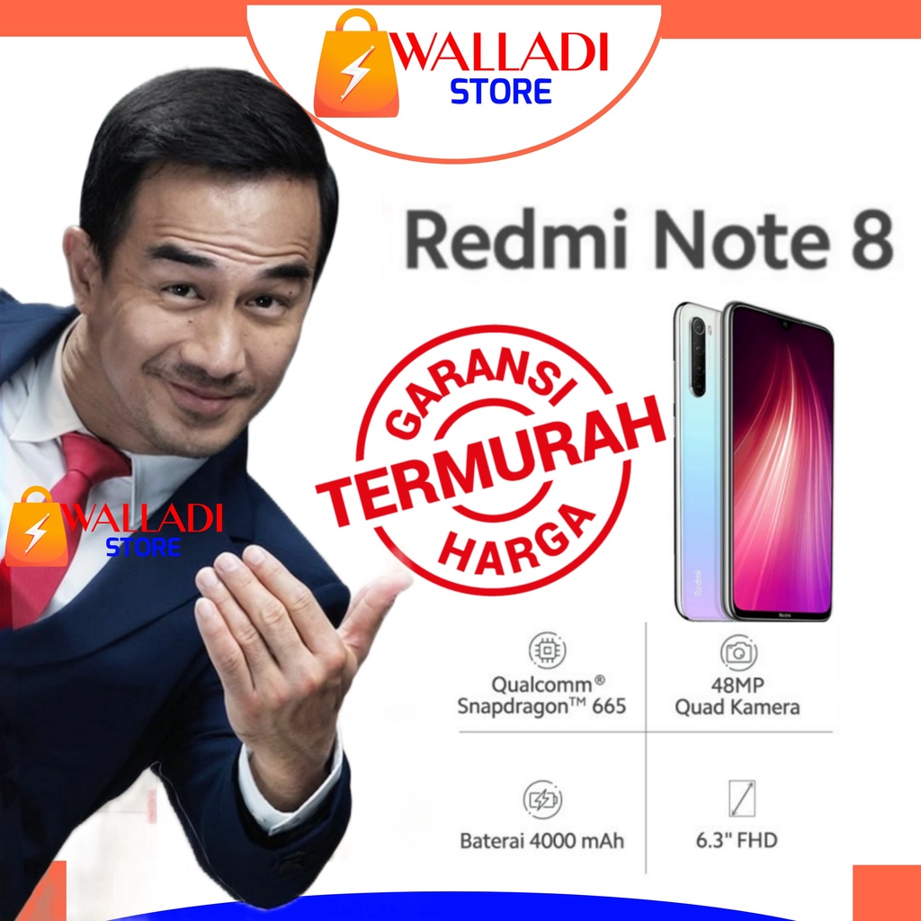 [GRATIS ONGKIR] Xiaomi Redmi Note 8 4/64 3/32 Fullset Second Original Seken Murah Bekas Like New