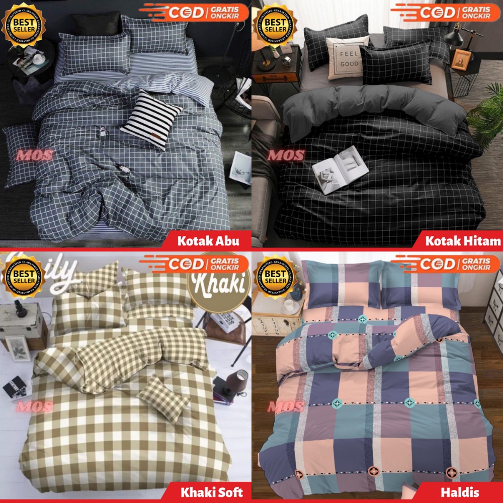 Sprei Homemade 180x200 160x200 120x200 90x200 Kotak Kotak