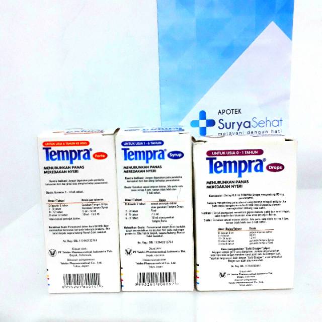 Tempra Drops 15ml - Tempra Sirup 60ml - Tempra Forte 60ml