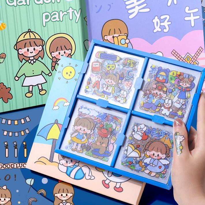 

POPULER MYKOCHEN.INA Sticker SET 100pcs Scrapbook Stiker Hias Jurnal Lucu Aesthetic Waterproof Untuk HP Laptop Botol Motovasi Diary Deco PVC Kawaii Decorative Stationery,