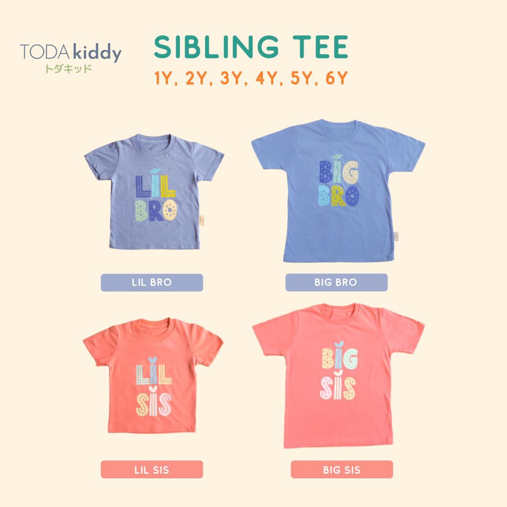 PROMO KAOS ANAK SIBLING TEE LIL SIS LIL BRO KAOS ANAK UNISEX LUCU 1-6 TAHUN