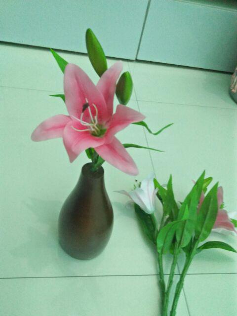 Vas Bunga Kayu Jati Model Labu