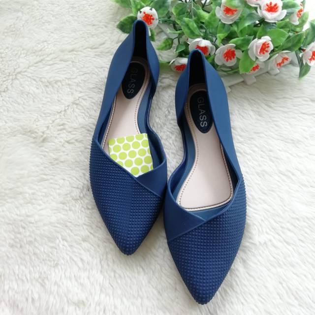 Sepatu Flat Kerja Wanita Lancip Nella Jelly Shoes