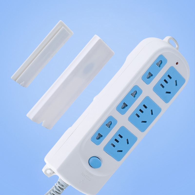 Wall Mounted Power Socket Strip Holder Self-adhesive Bebas Pukulan Wall Fixer Power Strip Holder Penyimpanan Papan Colokan Soket Fixator Rumah Kantor Organizer