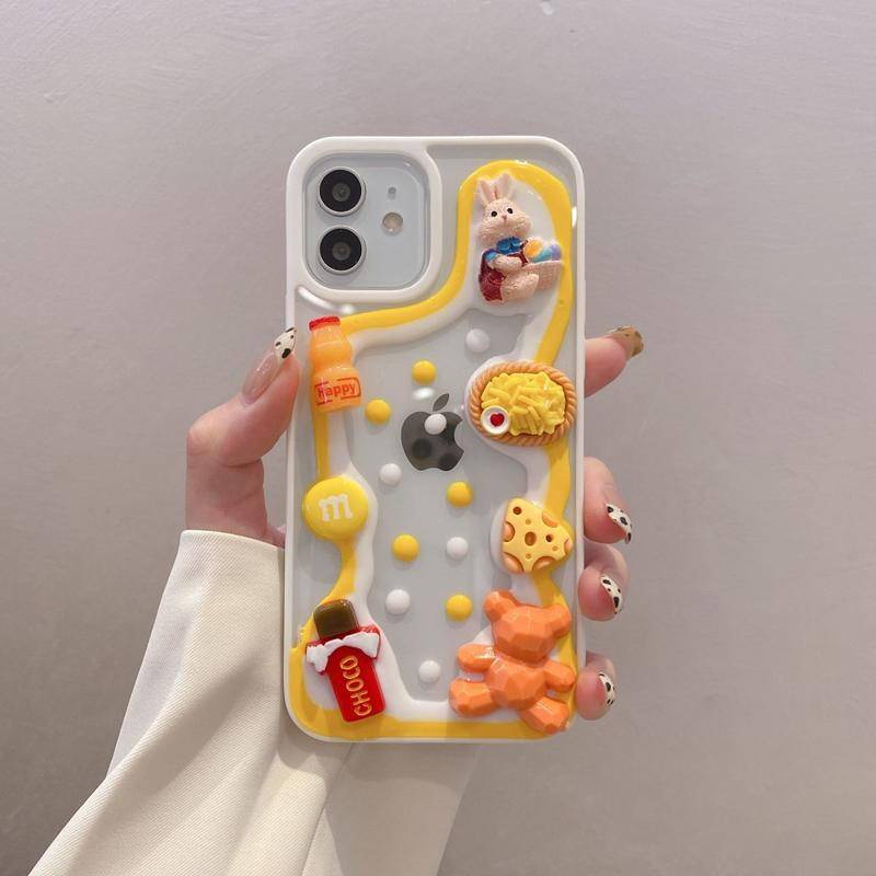 Soft Case Hp Gambar hamburger / Kentang Goreng Untuk iPhone 13 / 12 / 11promax / X / XS MAX / XR / SE / 2022 2020 / 7 / 8plus