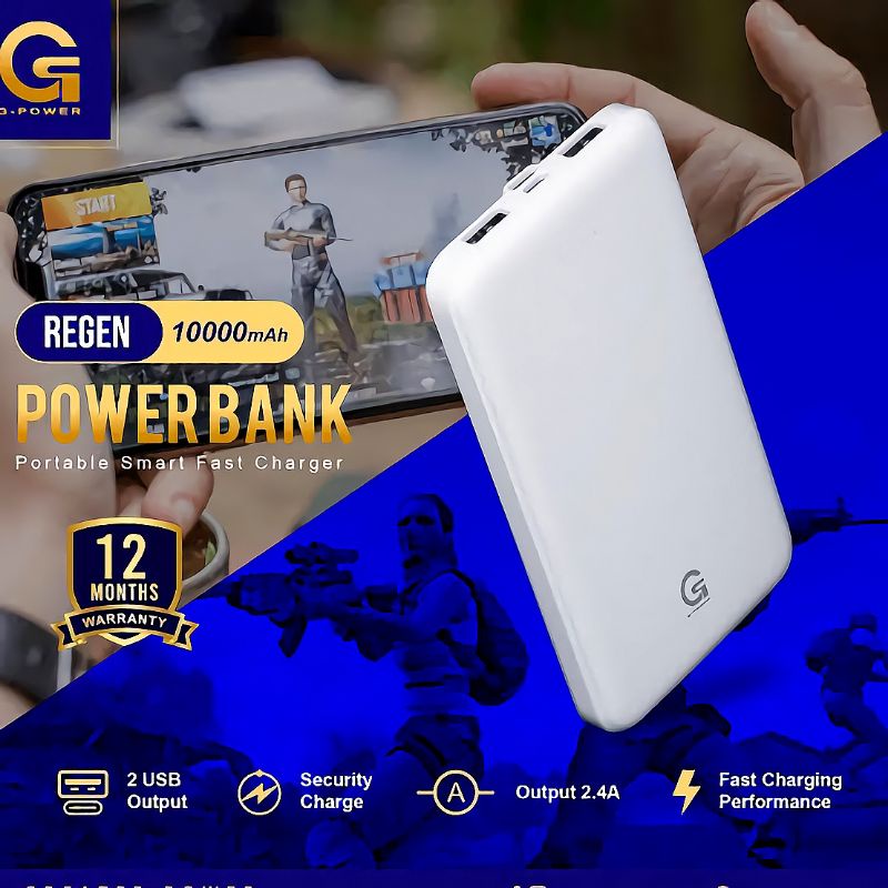 POWER BANK GPOWER 10.000MAH SUPERFAST DUAL OUTPUT SAFETYSAVE