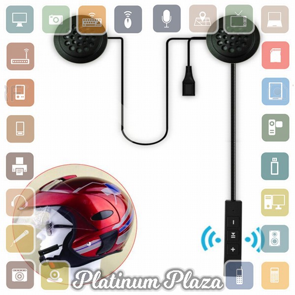 Vnetphone Headset Bluetooth Helm Motorcycle Anti Interference Riding Handsfree - MH03`25ZMQO-- Black