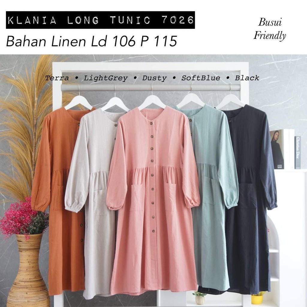 KLANIA LONG TUNIC / TUNIK / ATASAN WANITA / ATASAN KONDANGAN