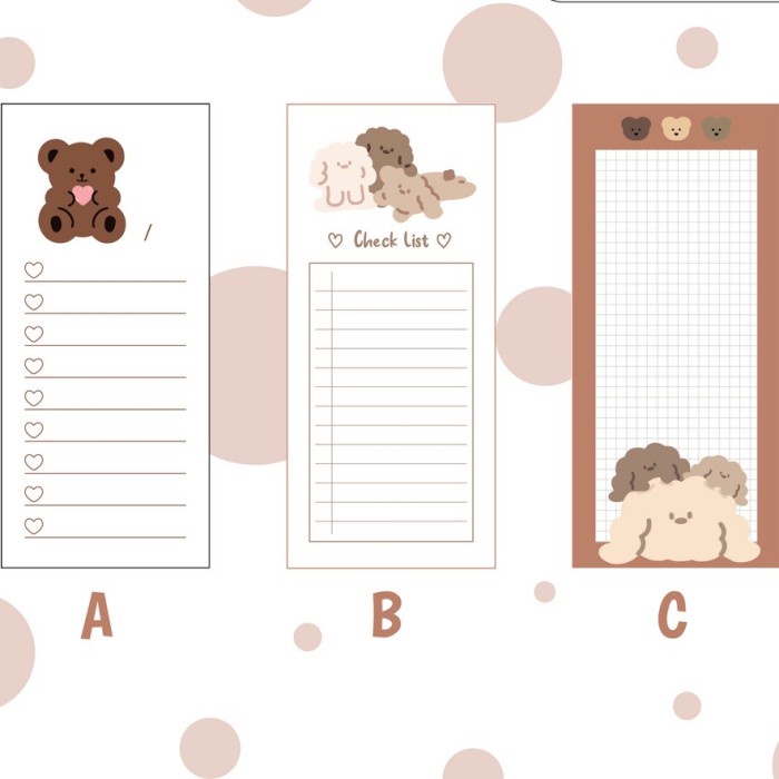 

Murah Memopad Notepad Bear Korean Style Isi 40 Lembar Cute Aesthetic Berkualitas