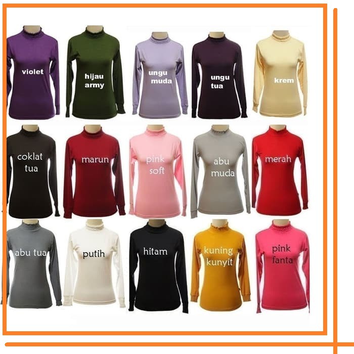 Manset panjang spandek / manset kebaya panjang / inner kebaya / dalaman baju kaos grosiran murah