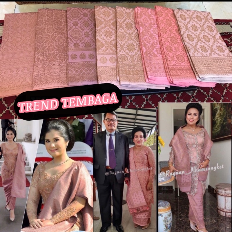 TREND Songket Lepus Tembaga Warna Alam ORI/ Songket Tenun Palembang asli ilham Songket /warna songke