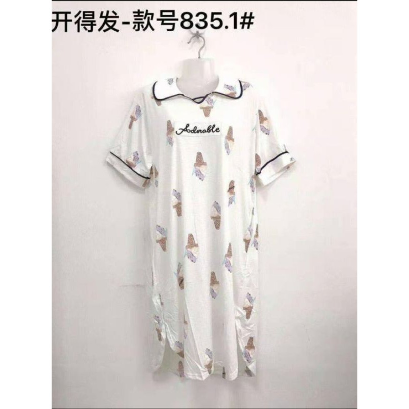 daster kerah motif ice cream